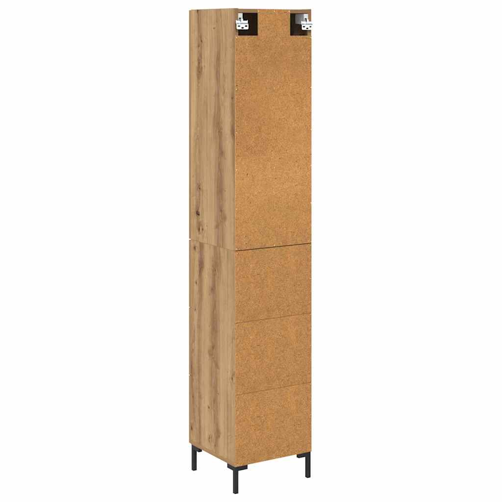 Vysoký Bufet Artisanový Dub 34,5 X 34 X 180 Cm Kompozitní Dřevo