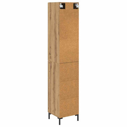 Vysoký Bufet Artisanový Dub 34,5 X 34 X 180 Cm Kompozitní Dřevo
