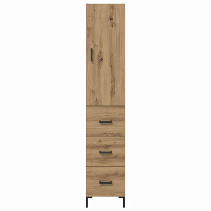 Vysoký Bufet Artisanový Dub 34,5 X 34 X 180 Cm Kompozitní Dřevo
