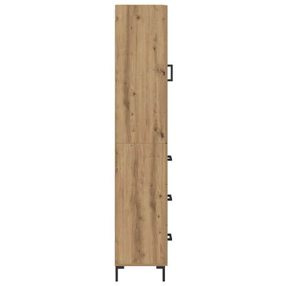 Vysoký Bufet Artisanový Dub 34,5 X 34 X 180 Cm Kompozitní Dřevo