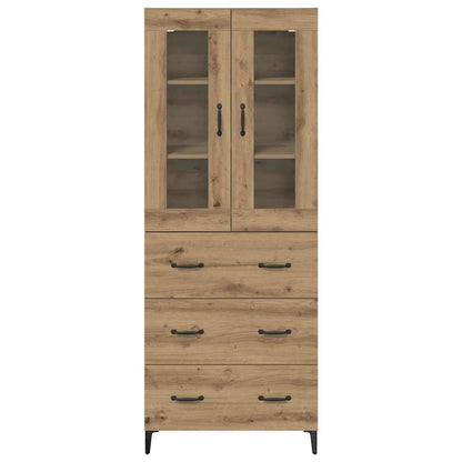 Vysoký Bufet Artisanový Dub 69,5 X 34 X 180 Cm Kompozitní Dřevo