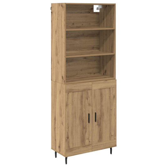 Vysoký Bufet 2 Ks Artisanový Dub 69,5 X 32,5 X 180 Cm