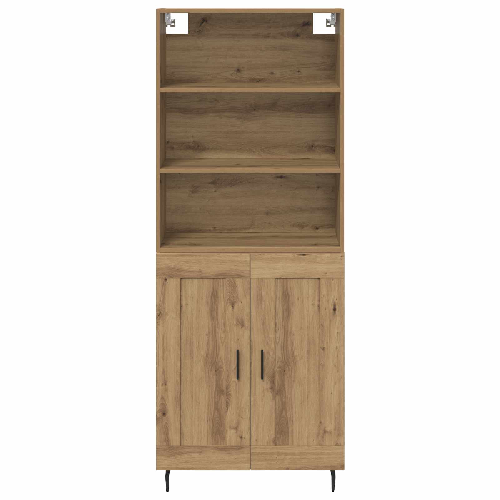 Vysoký Bufet 2 Ks Artisanový Dub 69,5 X 32,5 X 180 Cm