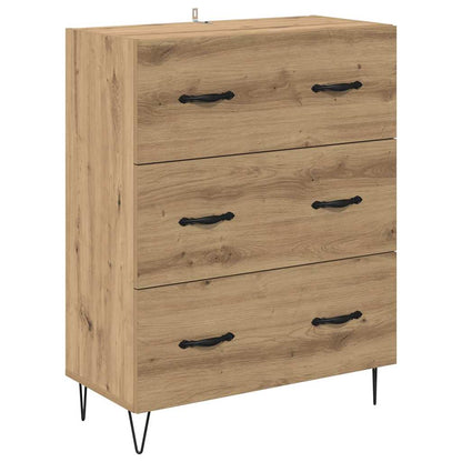 Vysoký Bufet 2 Ks Artisanový Dub 69,5 X 34 X 180 Cm