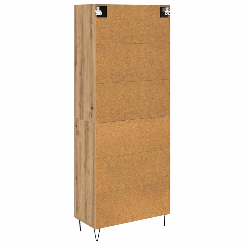 Vysoký Bufet 2 Ks Artisanový Dub 69,5 X 34 X 180 Cm