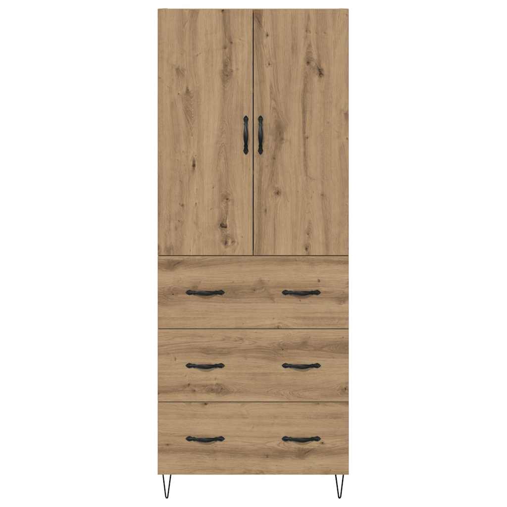Vysoký Bufet 2 Ks Artisanový Dub 69,5 X 34 X 180 Cm