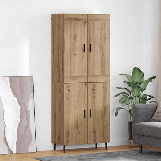 Vysoký Bufet 2 Ks Artisanový Dub 69,5 X 34 X 180 Cm