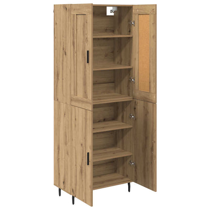Vysoký Bufet 2 Ks Artisanový Dub 69,5 X 34 X 180 Cm