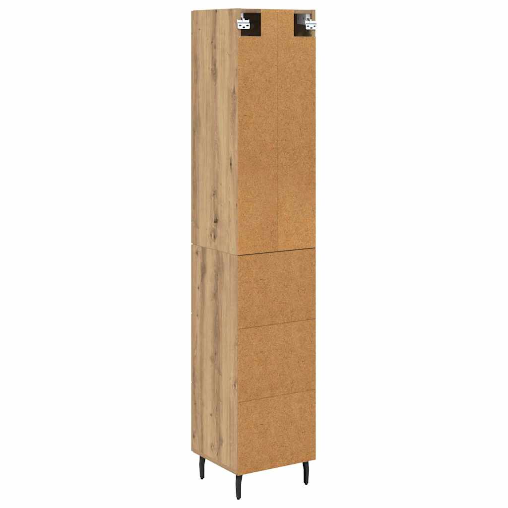 Vysoký Bufet Artisanový Dub 34,5 X 34 X 180 Cm Kompozitní Dřevo