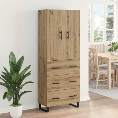 Vysoký Bufet 2 Ks Artisanový Dub 69,5 X 34 X 180 Cm