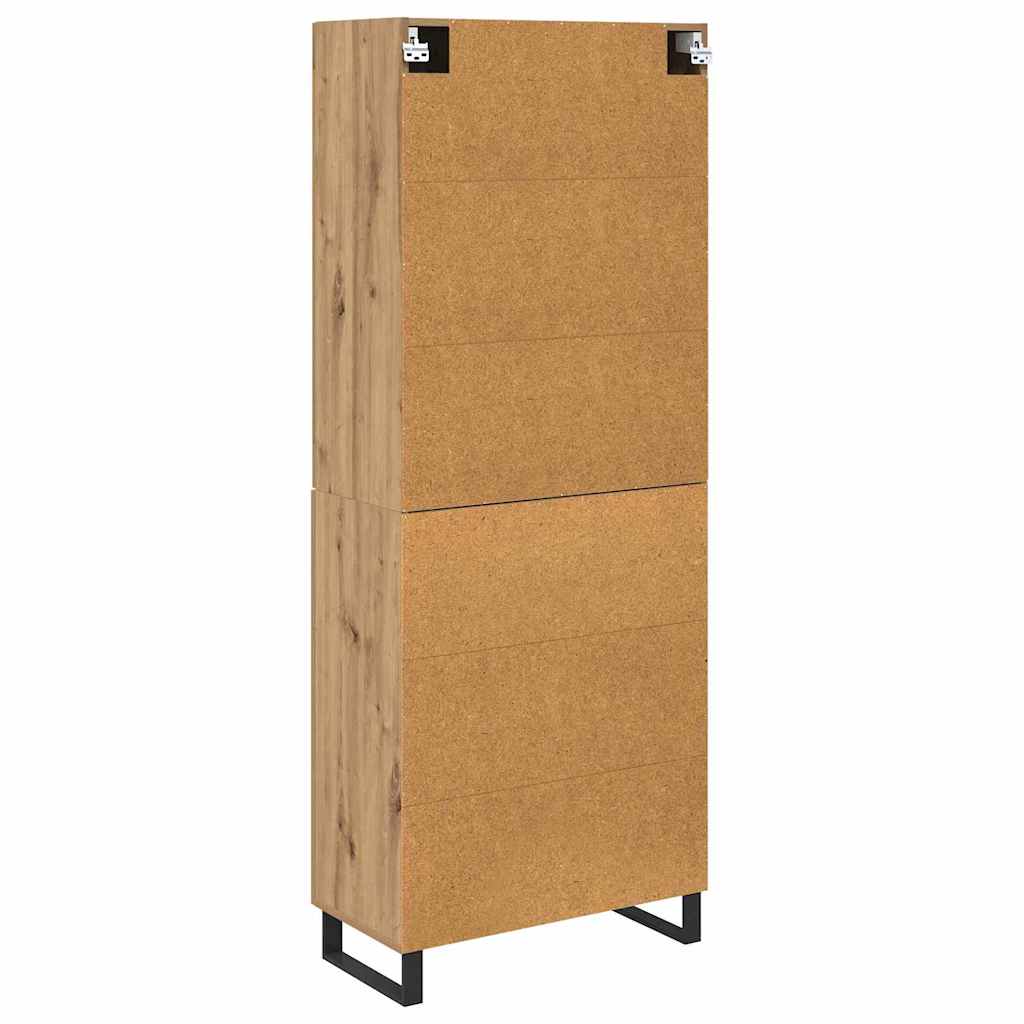 Vysoký Bufet 2 Ks Artisanový Dub 69,5 X 34 X 180 Cm