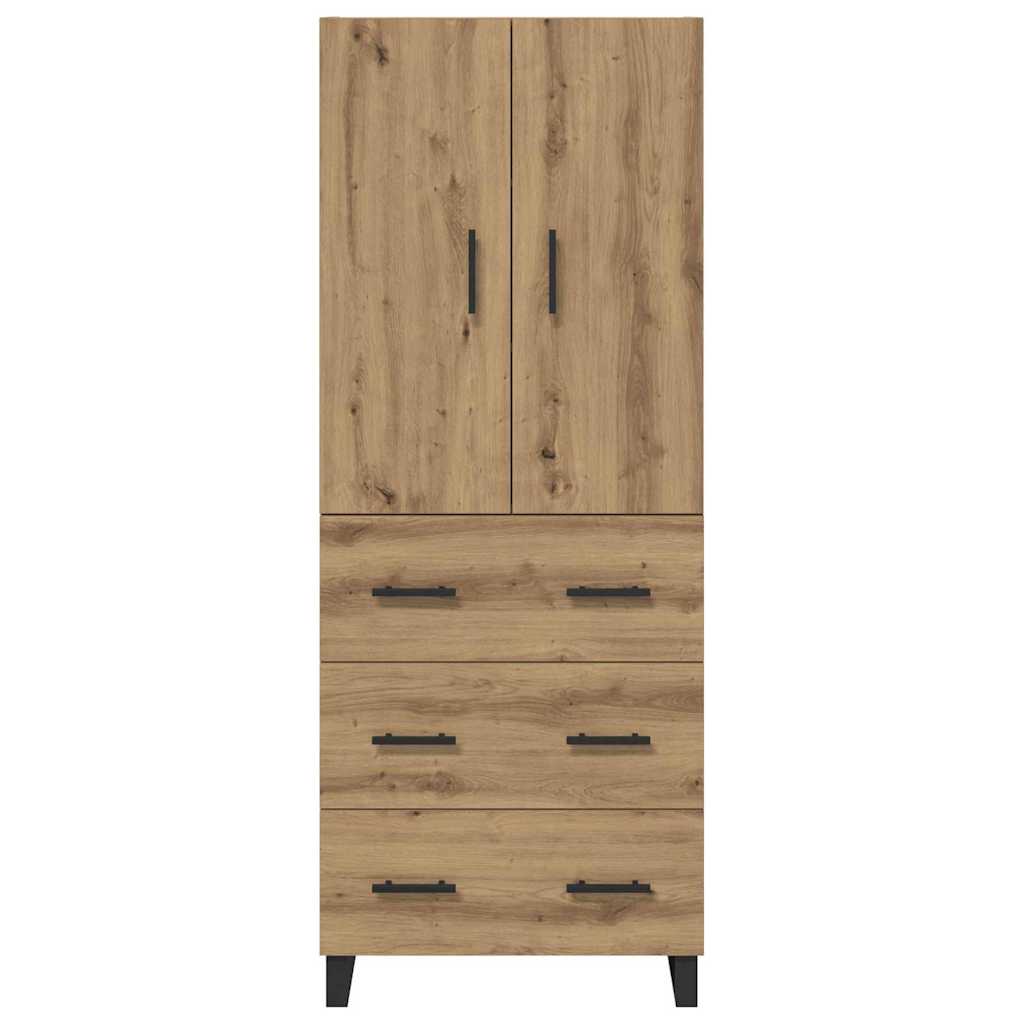 Vysoký Bufet 2 Ks Artisanový Dub 69,5 X 34 X 180 Cm