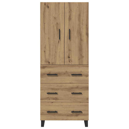 Vysoký Bufet 2 Ks Artisanový Dub 69,5 X 34 X 180 Cm