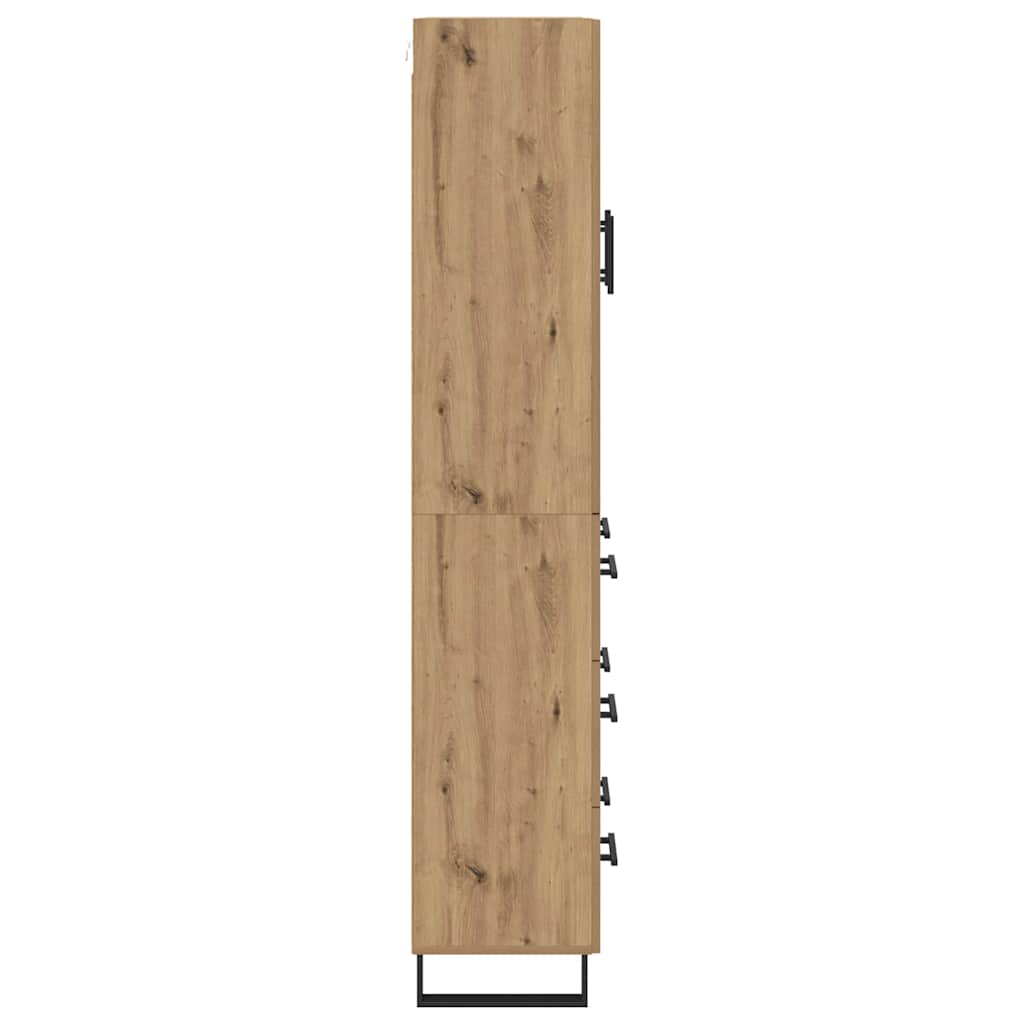 Vysoký Bufet 2 Ks Artisanový Dub 69,5 X 34 X 180 Cm