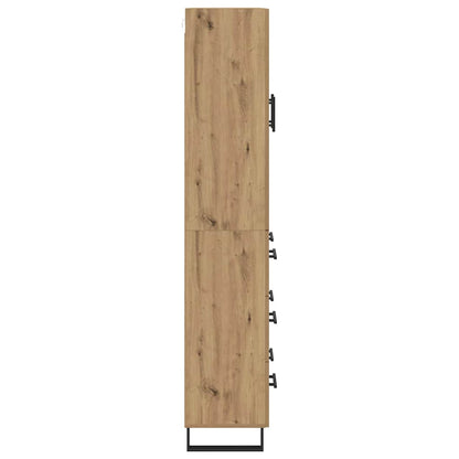 Vysoký Bufet 2 Ks Artisanový Dub 69,5 X 34 X 180 Cm