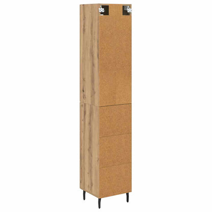 Vysoký Bufet Artisanový Dub 34,5 X 34 X 180 Cm Kompozitní Dřevo