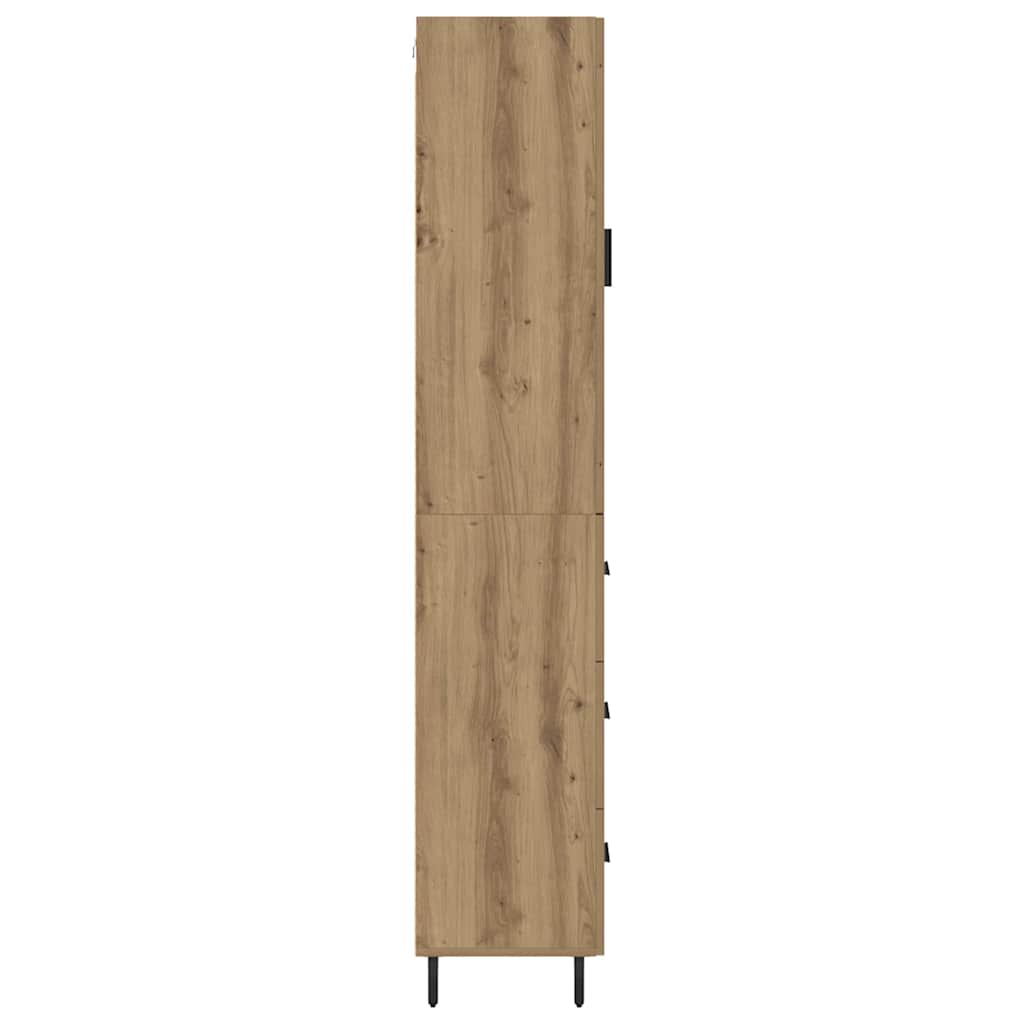Vysoký Bufet Artisanový Dub 34,5 X 34 X 180 Cm Kompozitní Dřevo
