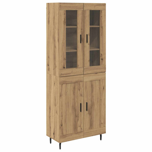 Vysoký Bufet 2 Ks Artisanový Dub 69,5 X 34 X 180 Cm