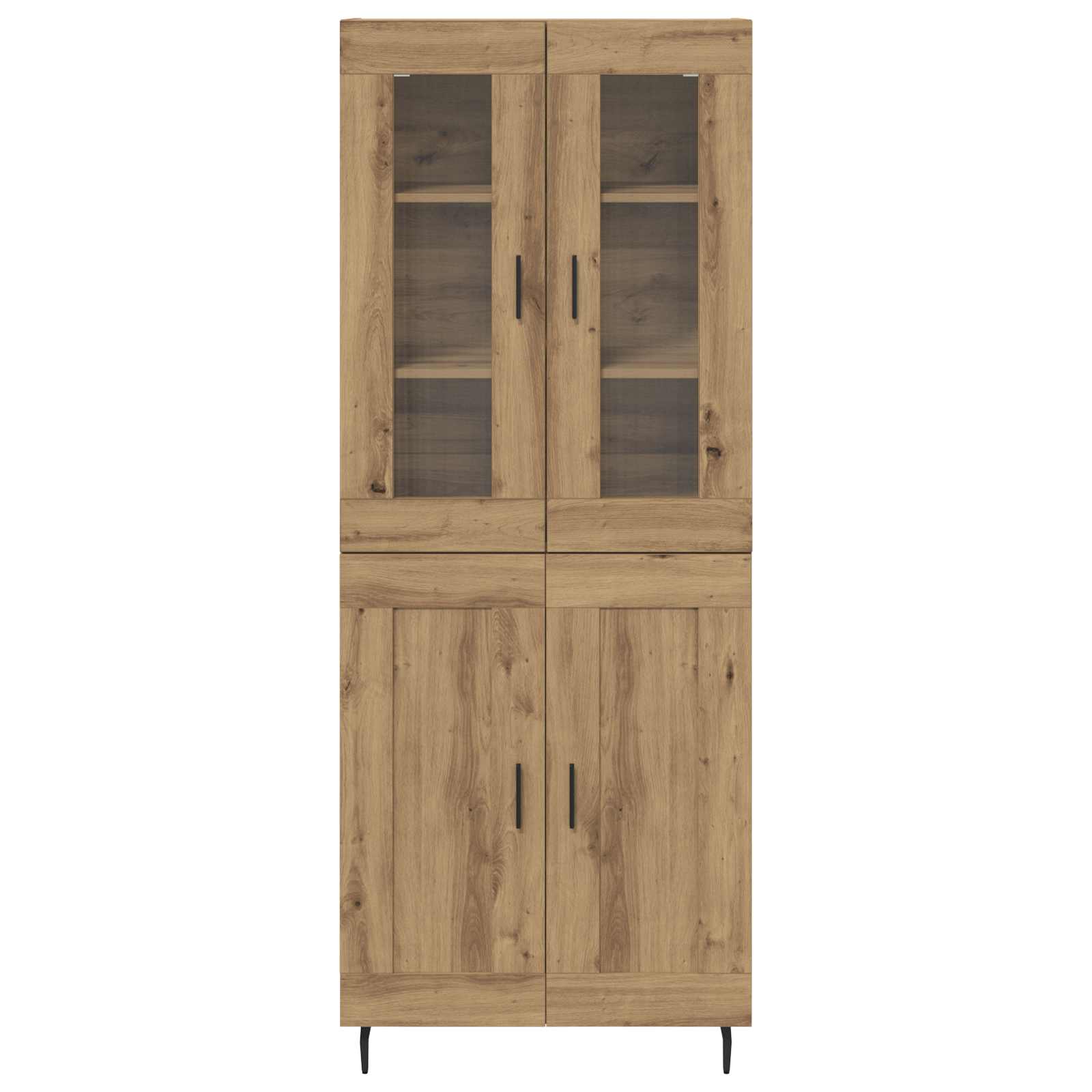 Vysoký Bufet 2 Ks Artisanový Dub 69,5 X 34 X 180 Cm