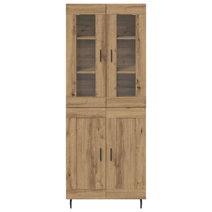 Vysoký Bufet 2 Ks Artisanový Dub 69,5 X 34 X 180 Cm