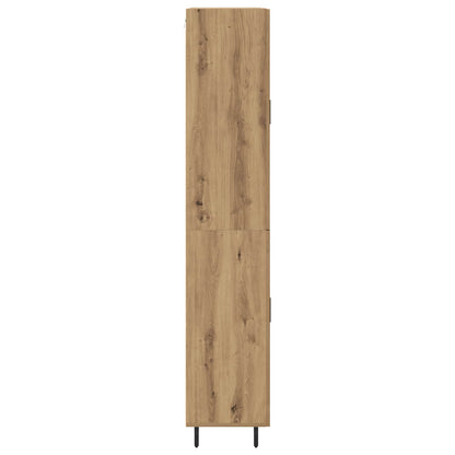 Vysoký Bufet 2 Ks Artisanový Dub 69,5 X 34 X 180 Cm