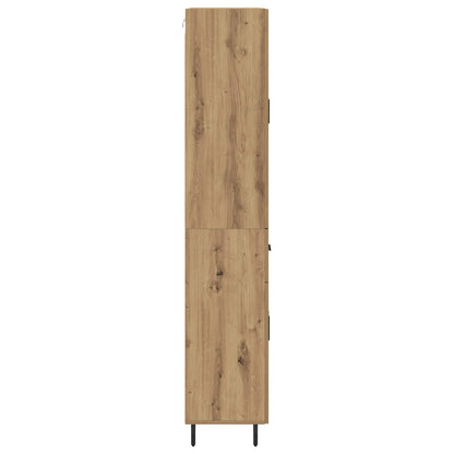 Vysoký Bufet 2 Ks Artisanový Dub 69,5 X 34 X 180 Cm