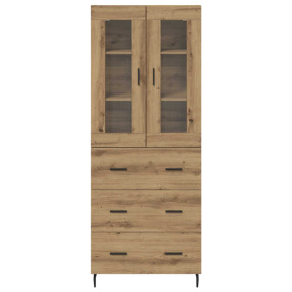 Vysoký Bufet 2 Ks Artisanový Dub 69,5 X 34 X 180 Cm