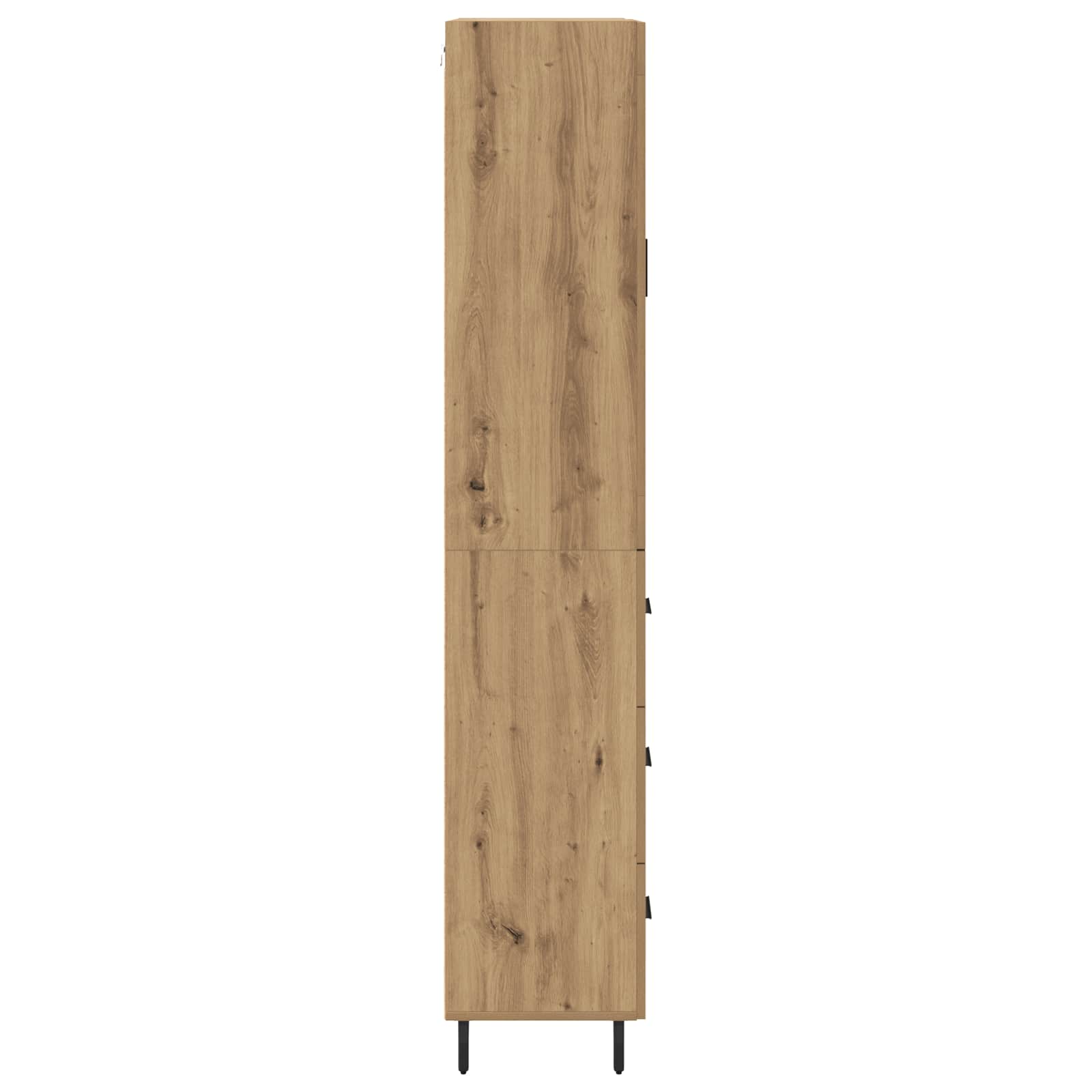 Vysoký Bufet 2 Ks Artisanový Dub 69,5 X 34 X 180 Cm