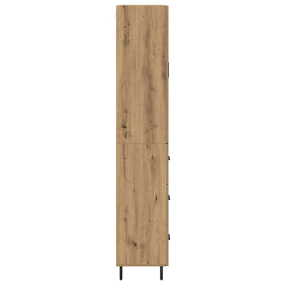 Vysoký Bufet 2 Ks Artisanový Dub 69,5 X 34 X 180 Cm