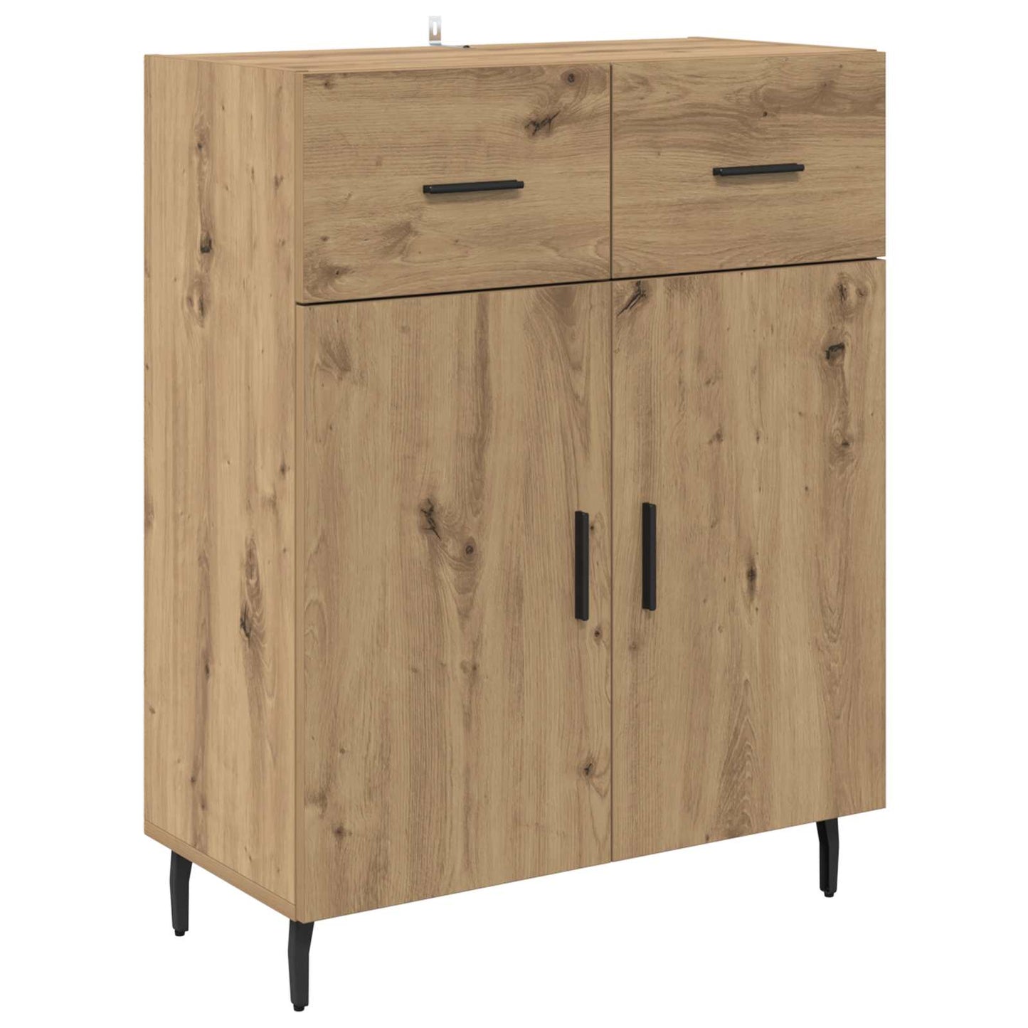 Vysoký Bufet 2 Ks Artisanový Dub 69,5 X 34 X 180 Cm
