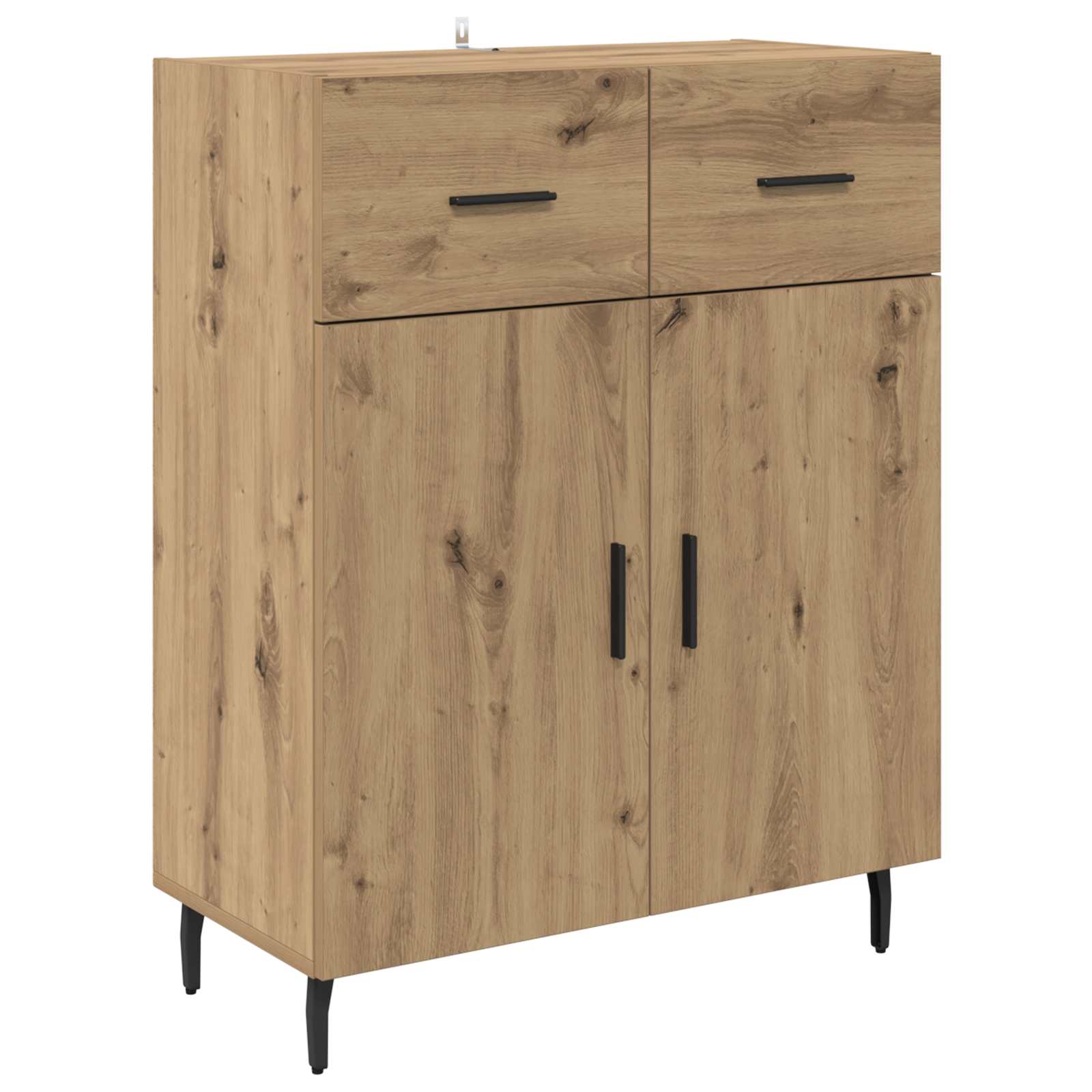 Vysoký Bufet 2 Ks Artisanový Dub 69,5 X 34 X 180 Cm