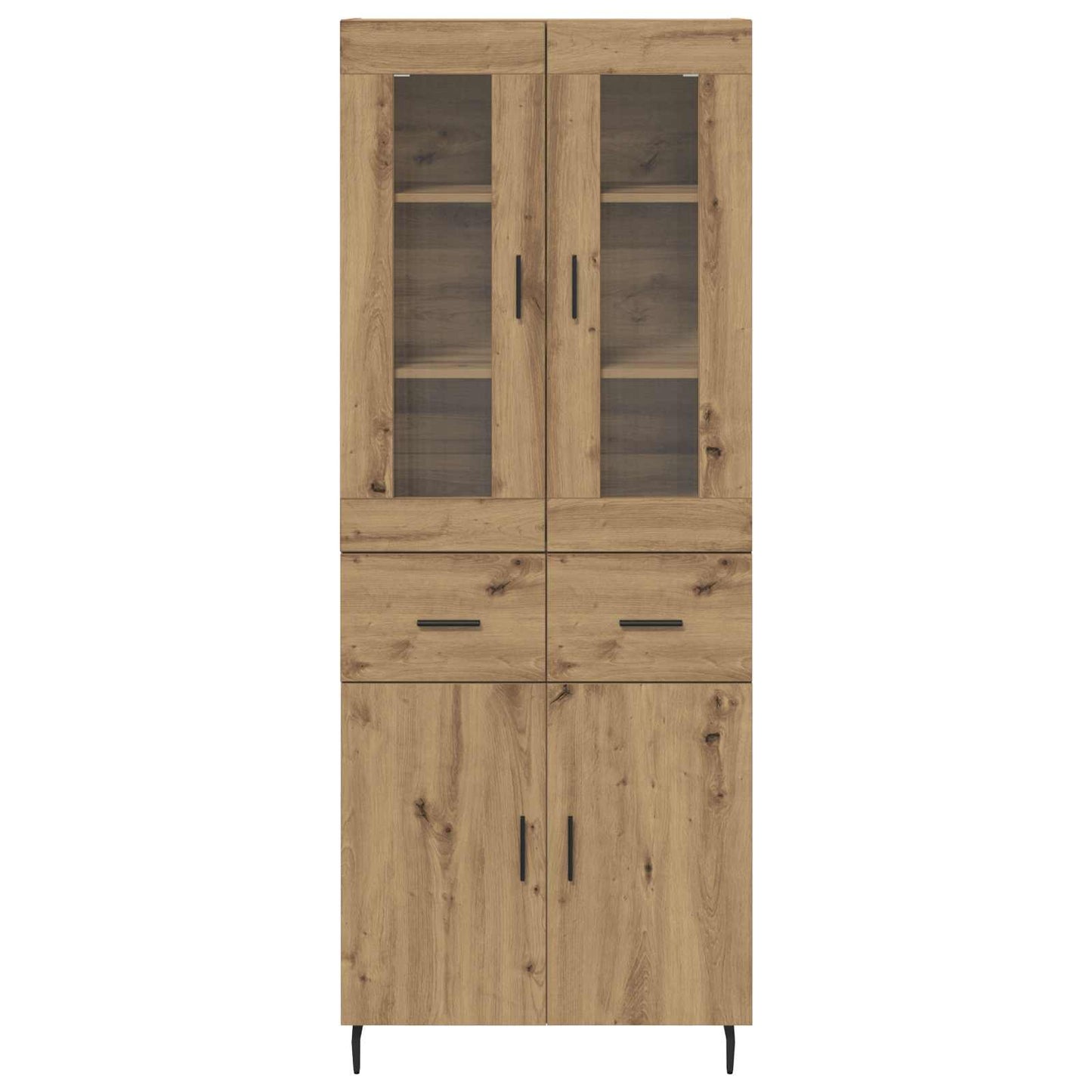 Vysoký Bufet 2 Ks Artisanový Dub 69,5 X 34 X 180 Cm