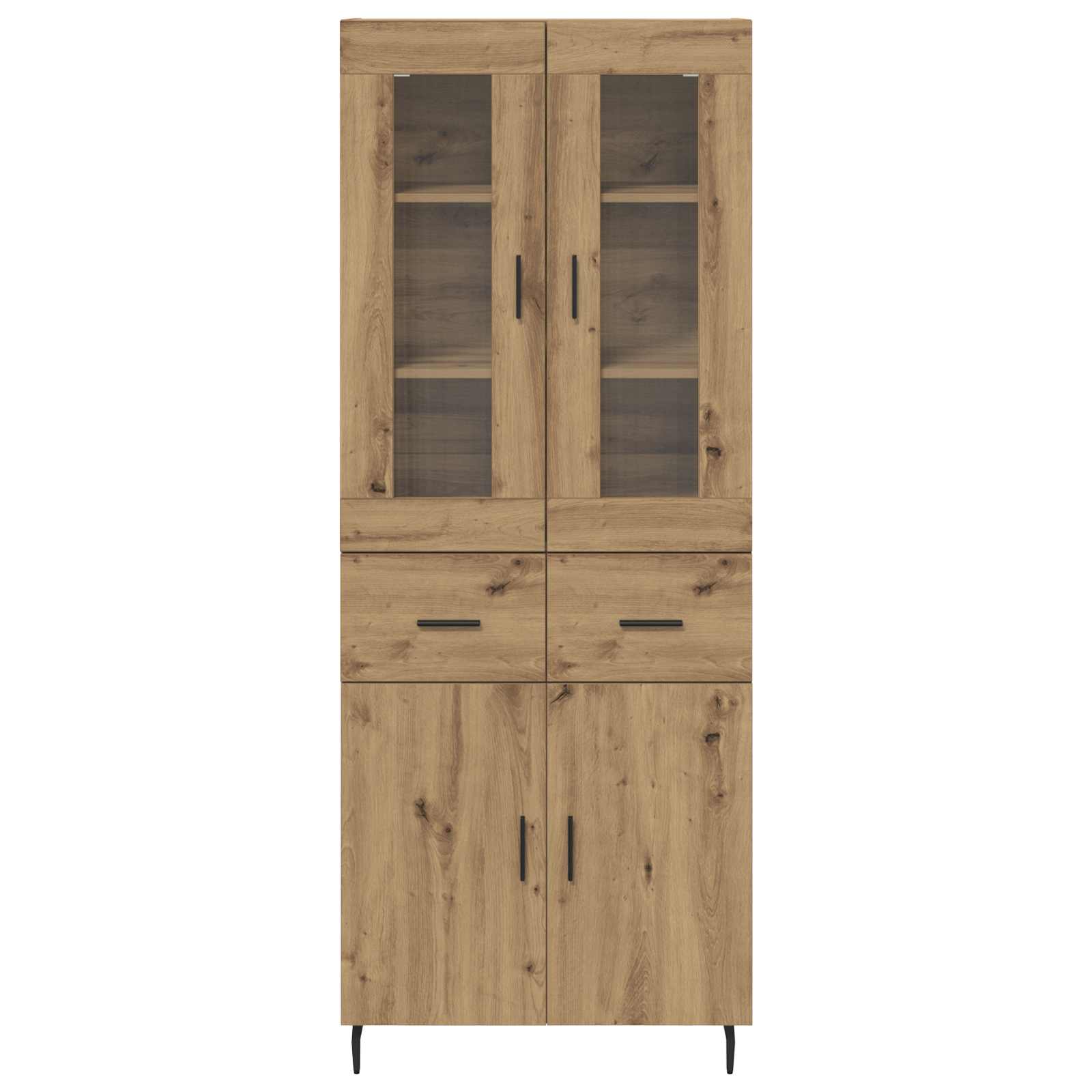 Vysoký Bufet 2 Ks Artisanový Dub 69,5 X 34 X 180 Cm