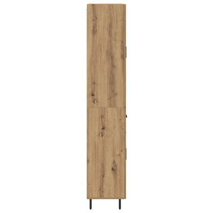 Vysoký Bufet 2 Ks Artisanový Dub 69,5 X 34 X 180 Cm