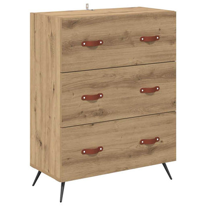 Vysoký Bufet Artisanový Dub 69,5 X 34 X 180 Cm Kompozitní Dřevo