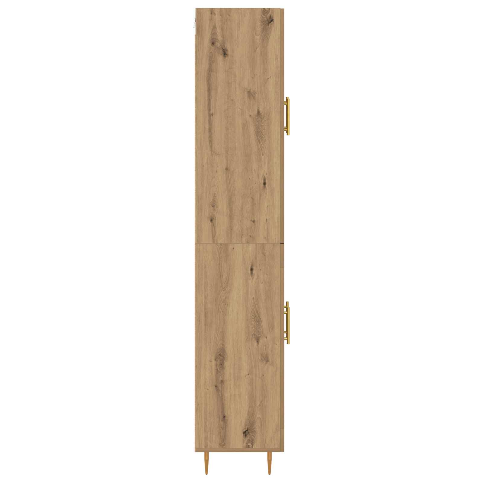 Vysoký Bufet Artisanový Dub 69,5 X 34 X 180 Cm Kompozitní Dřevo