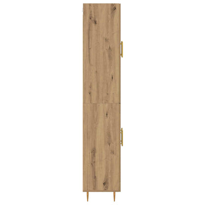 Vysoký Bufet Artisanový Dub 69,5 X 34 X 180 Cm Kompozitní Dřevo