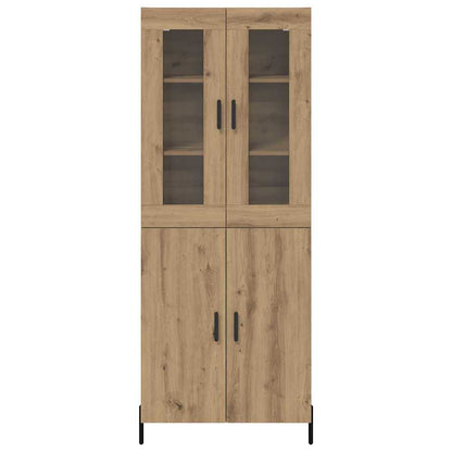 Vysoký Bufet Artisanový Dub 69,5 X 34 X 180 Cm Kompozitní Dřevo