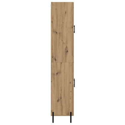 Vysoký Bufet Artisanový Dub 69,5 X 34 X 180 Cm Kompozitní Dřevo