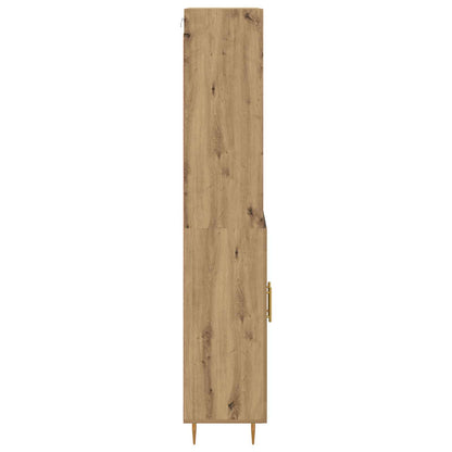 Vysoký Bufet Artisanový Dub 69,5 X 34 X 180 Cm Kompozitní Dřevo