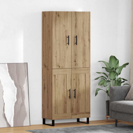 Vysoký Bufet 2 Ks Artisanový Dub 69,5 X 34 X 180 Cm