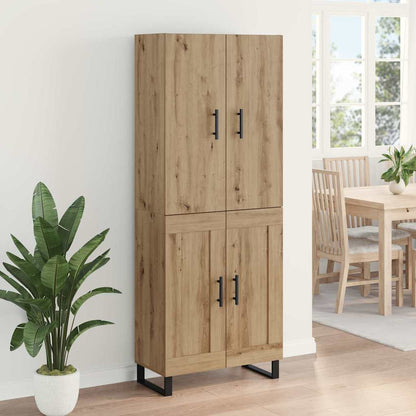 Vysoký Bufet 2 Ks Artisanový Dub 69,5 X 34 X 180 Cm