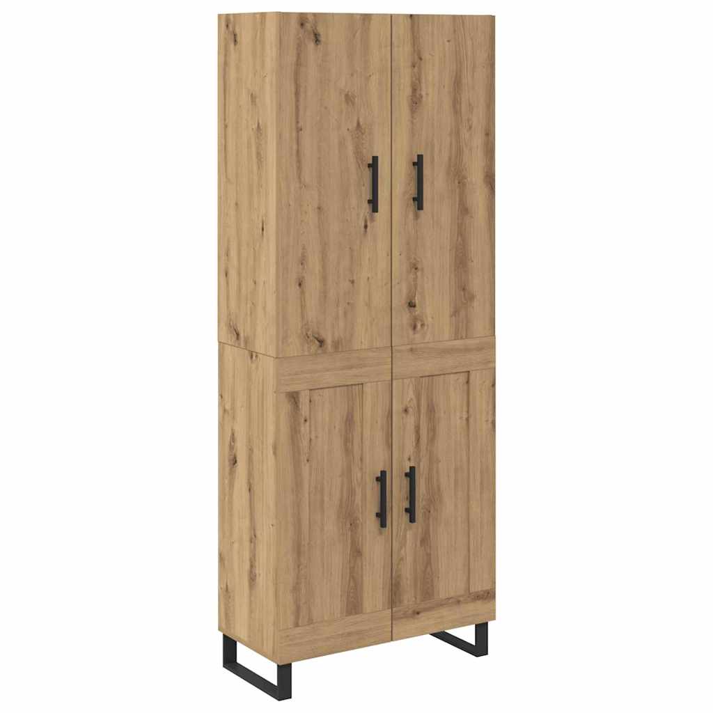 Vysoký Bufet 2 Ks Artisanový Dub 69,5 X 34 X 180 Cm