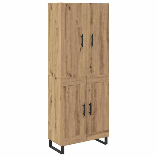 Vysoký Bufet 2 Ks Artisanový Dub 69,5 X 34 X 180 Cm