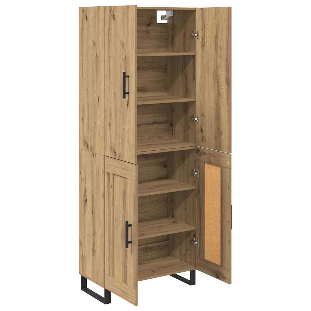 Vysoký Bufet 2 Ks Artisanový Dub 69,5 X 34 X 180 Cm