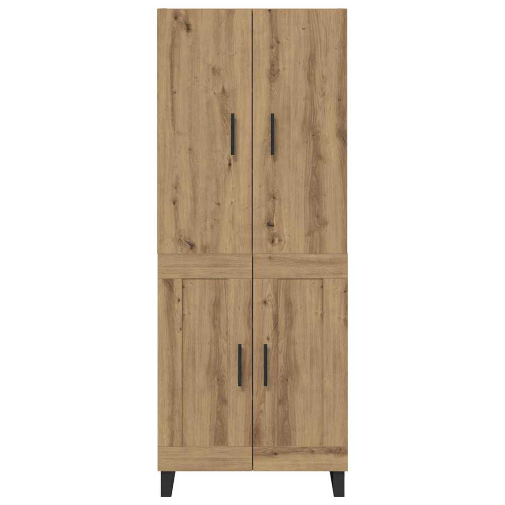 Vysoký Bufet 2 Ks Artisanový Dub 69,5 X 34 X 180 Cm