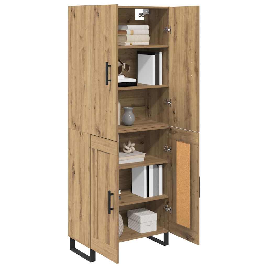 Vysoký Bufet 2 Ks Artisanový Dub 69,5 X 34 X 180 Cm