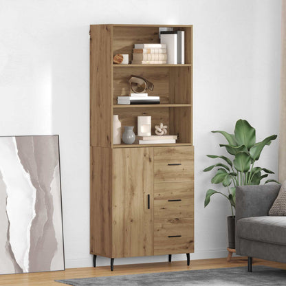 Vysoký Bufet 2 Ks Artisanový Dub 69,5 X 32,5 X 180 Cm
