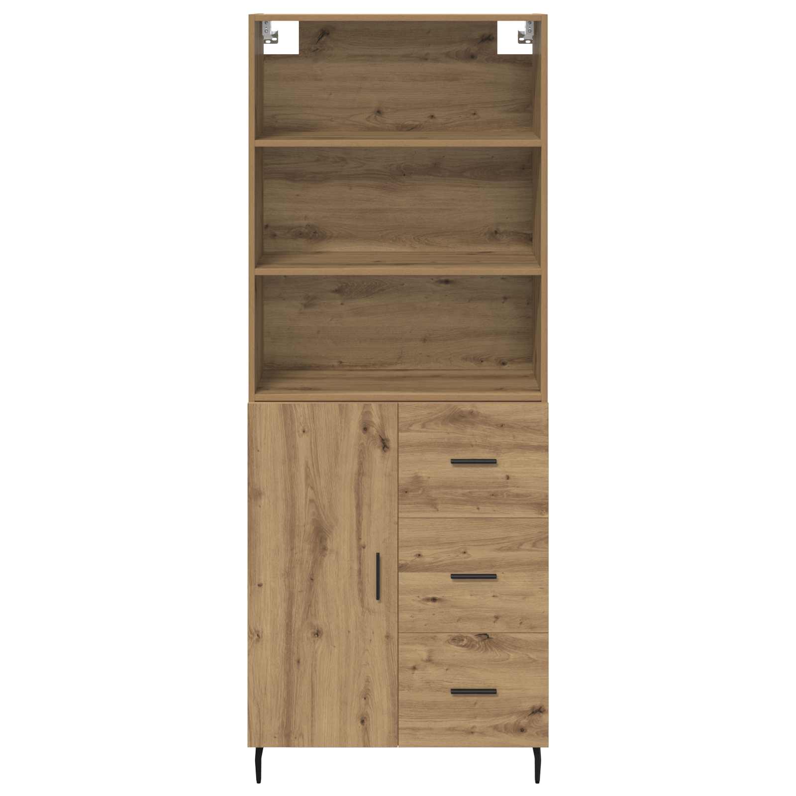 Vysoký Bufet 2 Ks Artisanový Dub 69,5 X 32,5 X 180 Cm