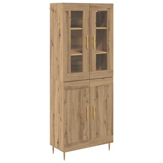 Vysoký Bufet 2 Ks Artisanový Dub 69,5 X 34 X 180 Cm